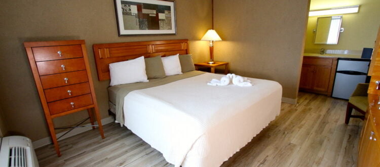 a bed in top-rated hotel room Wildwood Crest